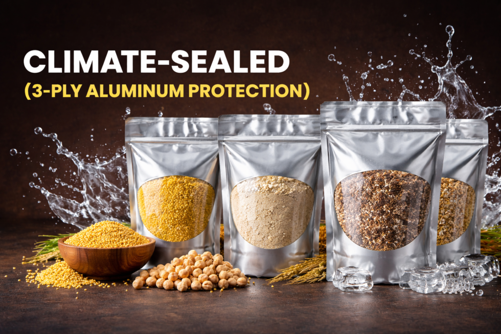 Sealed product pouches protecting freshness